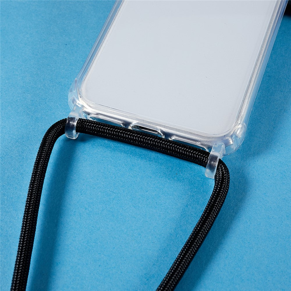 Bagcover til iPhone 7 / 8 / SE (2020) / SE (2022), Klar TPU+Akryl Telefoncover med Faldsikring og Snor