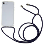 Bagcover til iPhone 7 / 8 / SE (2020) / SE (2022), Klar TPU+Akryl Telefoncover med Faldsikring og Snor