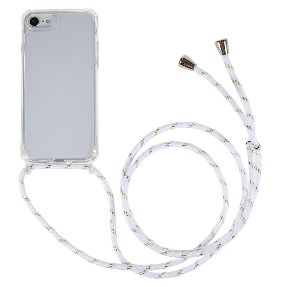 Bagcover til iPhone 7 / 8 / SE (2020) / SE (2022), Klar TPU+Akryl Telefoncover med Faldsikring og Snor