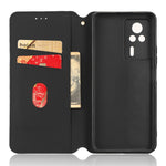 For Xiaomi Redmi K60E 5G Anti-Scratch Rhombus Pattern Imprinted PU Leather Phone Stand Wallet Cover Magnetic Phone Case