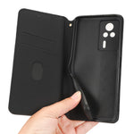 For Xiaomi Redmi K60E 5G Anti-Scratch Rhombus Pattern Imprinted PU Leather Phone Stand Wallet Cover Magnetic Phone Case
