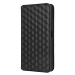 For Xiaomi Redmi K60E 5G Anti-Scratch Rhombus Pattern Imprinted PU Leather Phone Stand Wallet Cover Magnetic Phone Case