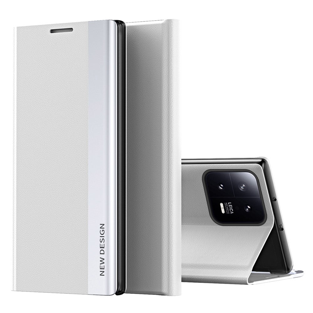 Phone Leather Case for Xiaomi 13 5G, Electroplating Anti-drop Cell Phone Stand Cover