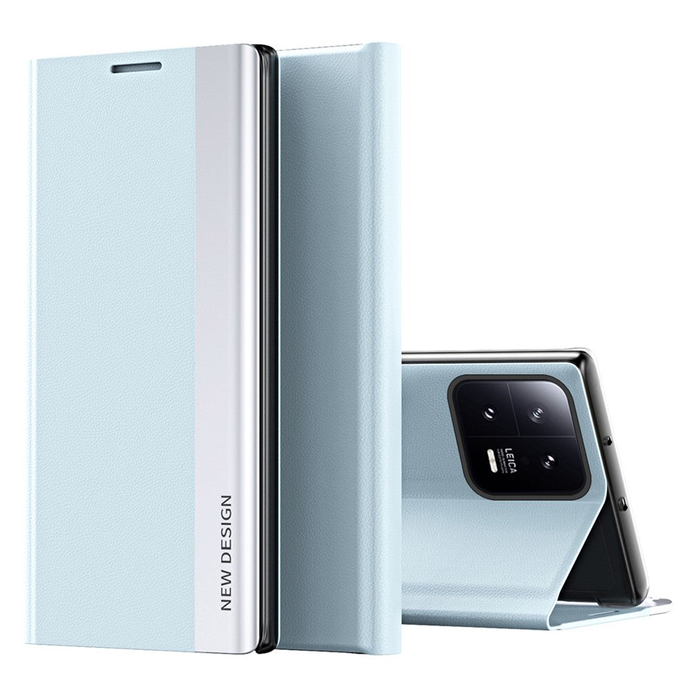 Phone Leather Case for Xiaomi 13 5G, Electroplating Anti-drop Cell Phone Stand Cover