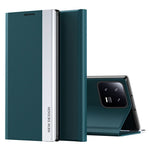 PU Leather Phone Stand Case for Xiaomi 13 Pro 5G, Electroplating Anti-scratch Smartphone Cover