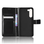 Phone Cover for Samsung Galaxy S23+ PU Leather Crazy Horse Texture Wallet Stand Phone Case with Strap