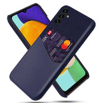 Til Samsung Galaxy A34 5G Tekstureret Stof Kortholder Telefoncover PU Læderbelagt Hårdt PC Telefoncover