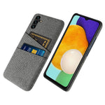 Mobilmobilskal för Samsung Galaxy A34 5G, reptåligt bakstycke med tygstruktur, korthållare