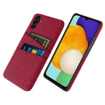 Mobilmobilskal för Samsung Galaxy A34 5G, reptåligt bakstycke med tygstruktur, korthållare
