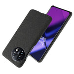 For OnePlus 11 5G Non-slip Slim Cell Phone Case Solid Color Hard PC+Cloth Shockproof Phone Cover