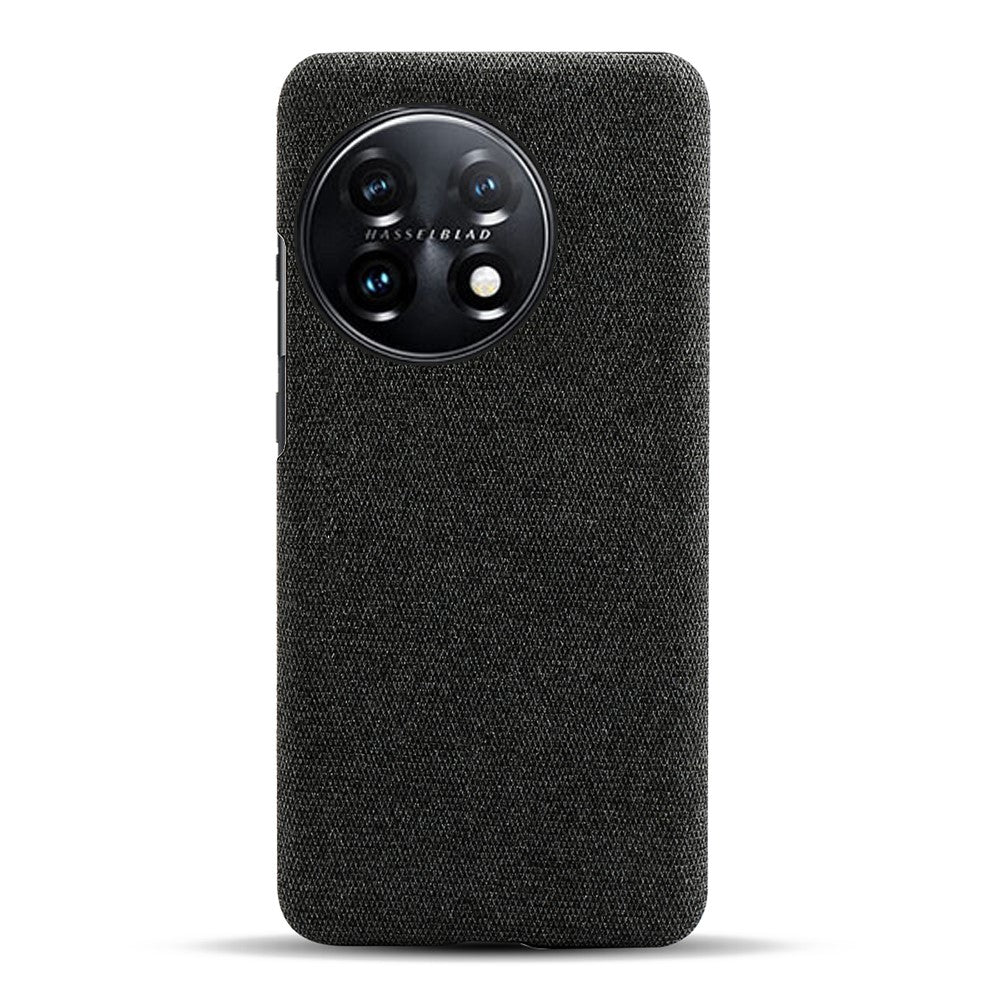 OnePlus 11 5G Halkfritt Slim Mobilskal Enfärgat Hårt PC+Tyg Stötsäkert mobilskal