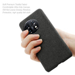 For OnePlus 11 5G Non-slip Slim Cell Phone Case Solid Color Hard PC+Cloth Shockproof Phone Cover