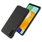 Solid Color Cloth Texture Phone Back Cover For Samsung Galaxy A34 5G, Hard PC+Cloth Protective Phone Case