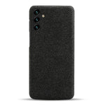 Solid Color Cloth Texture Phone Back Cover For Samsung Galaxy A34 5G, Hard PC+Cloth Protective Phone Case