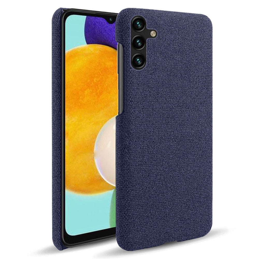 Solid Color Cloth Texture Phone Back Cover For Samsung Galaxy A34 5G, Hard PC+Cloth Protective Phone Case