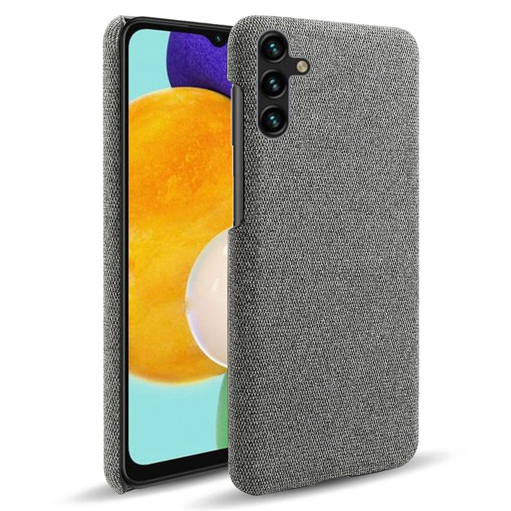 Solid Color Cloth Texture Phone Back Cover For Samsung Galaxy A34 5G, Hard PC+Cloth Protective Phone Case
