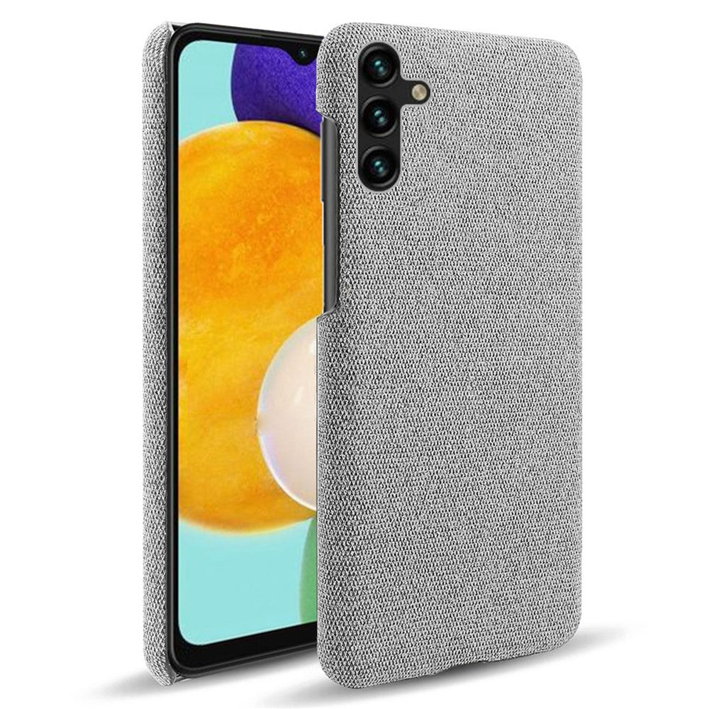 Solid Color Cloth Texture Phone Back Cover For Samsung Galaxy A34 5G, Hard PC+Cloth Protective Phone Case