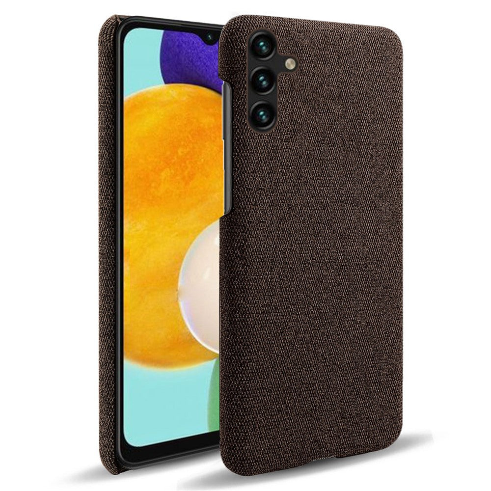 Solid Color Cloth Texture Phone Back Cover For Samsung Galaxy A34 5G, Hard PC+Cloth Protective Phone Case