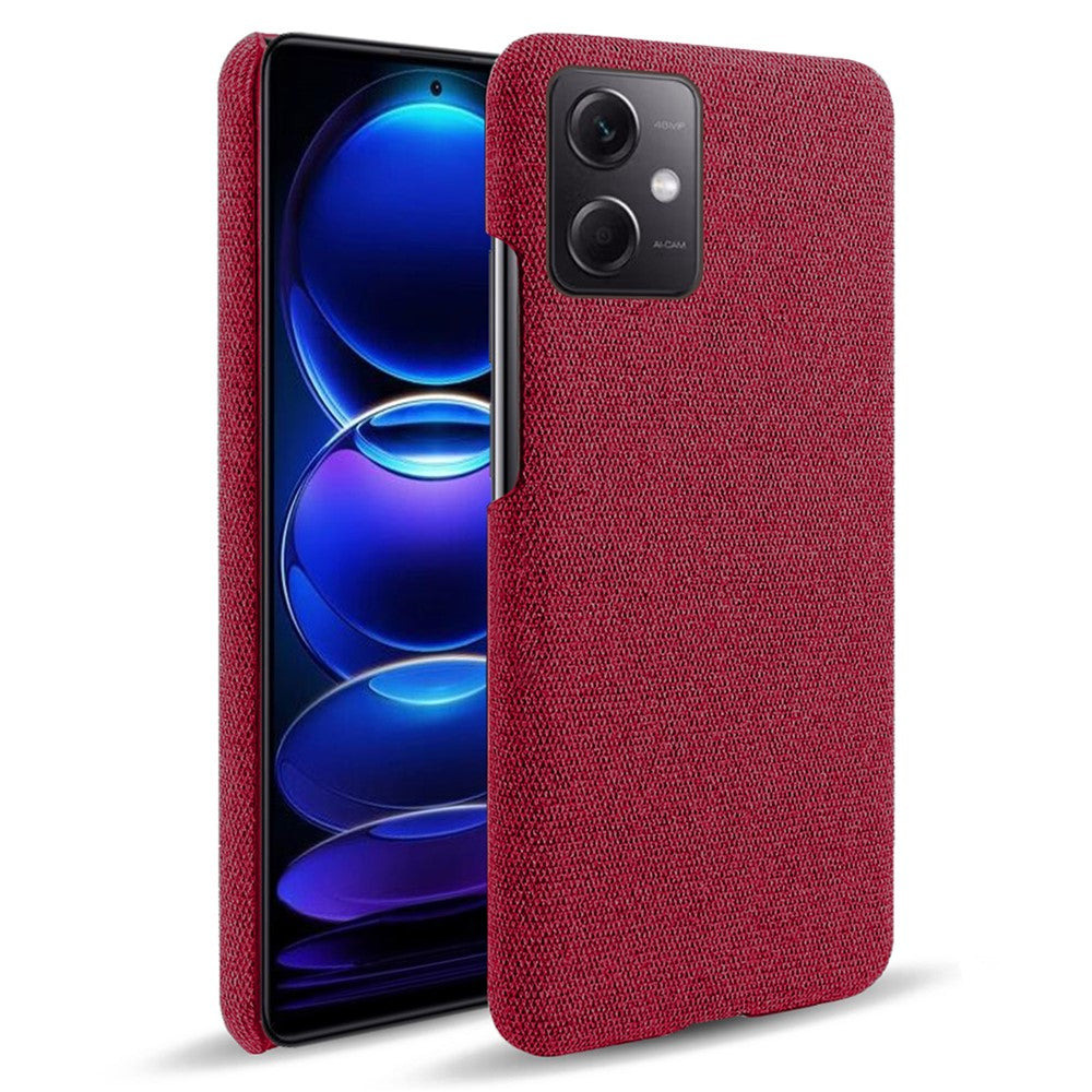 Phone Case For Xiaomi Redmi Note 12 5G (Global) / (India) / (China) / Poco X5 5G Solid Color Cloth Texture Drop-proof Phone Cover