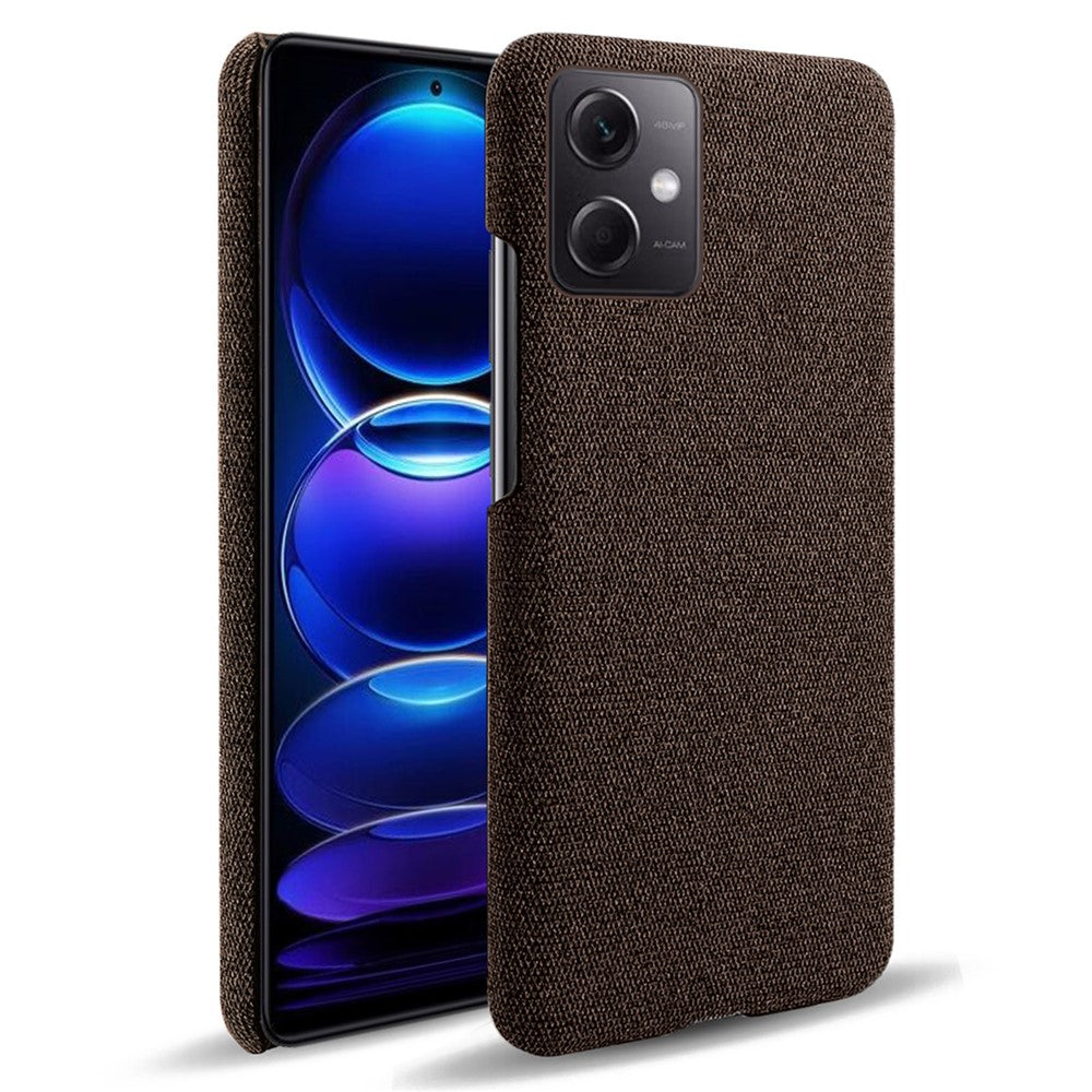 Phone Case For Xiaomi Redmi Note 12 5G (Global) / (India) / (China) / Poco X5 5G Solid Color Cloth Texture Drop-proof Phone Cover