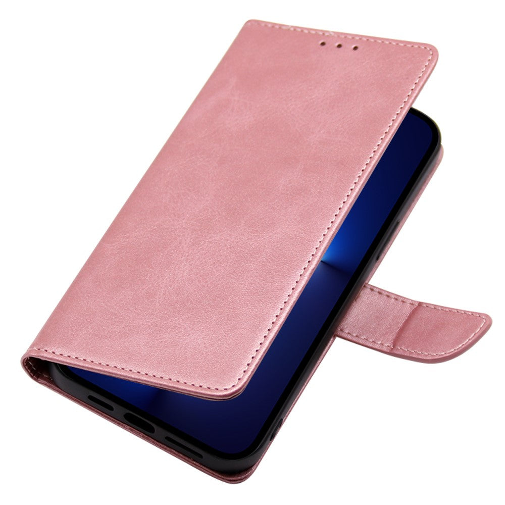 PU Leather Phone Case for Xiaomi Poco F5 Pro 5G / Redmi K60 Pro 5G / K60 5G Calf Texture Stand Wallet Mobile Phone Cover