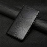HT01 For Oppo A58 5G (China) / A78 5G (Global Version) Anti-Shock Leather Flip Phone Case Imprinted Y-shaped Line Wallet Foldable Phone Stand Cover