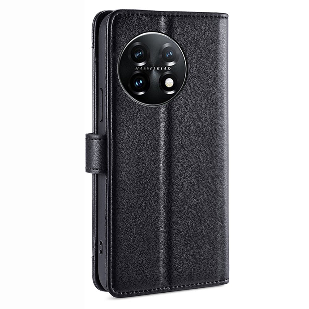 Shockproof Phone Case for OnePlus 11 5G, Zipper Pocket Card Slots Flip Leather Phone Cover with Straps