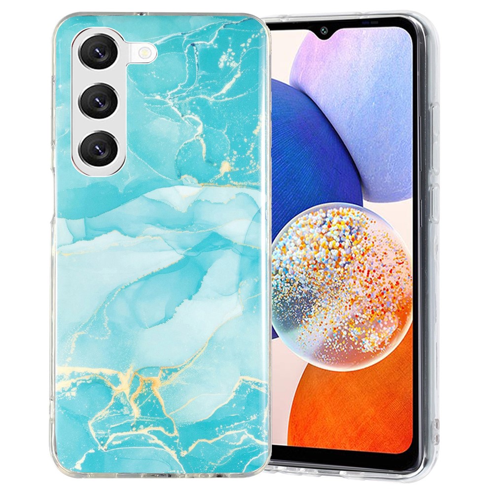 Samsung Galaxy A14 5G / 4G IMD Marmor Mönster TPU Skal Stoppskyddande Bakskydd mobilskydd