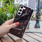 For Samsung Galaxy S23+ IMD Marble Pattern TPU Case Back Protector Bump Proof Phone Cover