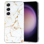 For Samsung Galaxy S23+ IMD Marble Pattern TPU Case Back Protector Bump Proof Phone Cover