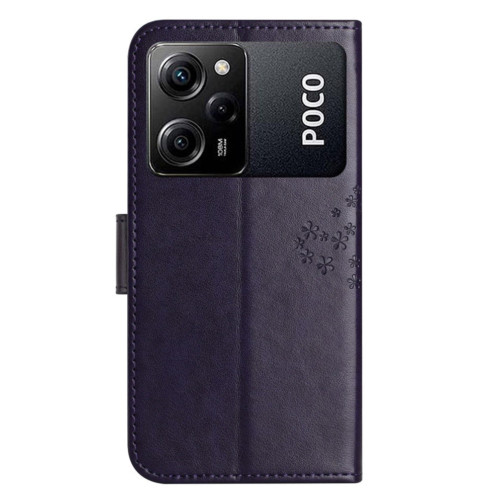 For Xiaomi Poco X5 Pro 5G / Redmi Note 12 Pro Speed 5G Owl Tree Imprinted PU Leather Stand Case Drop-proof Cell Phone Wallet Cover