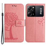 For Xiaomi Poco X5 Pro 5G / Redmi Note 12 Pro Speed 5G Owl Tree Imprinted PU Leather Stand Case Drop-proof Cell Phone Wallet Cover