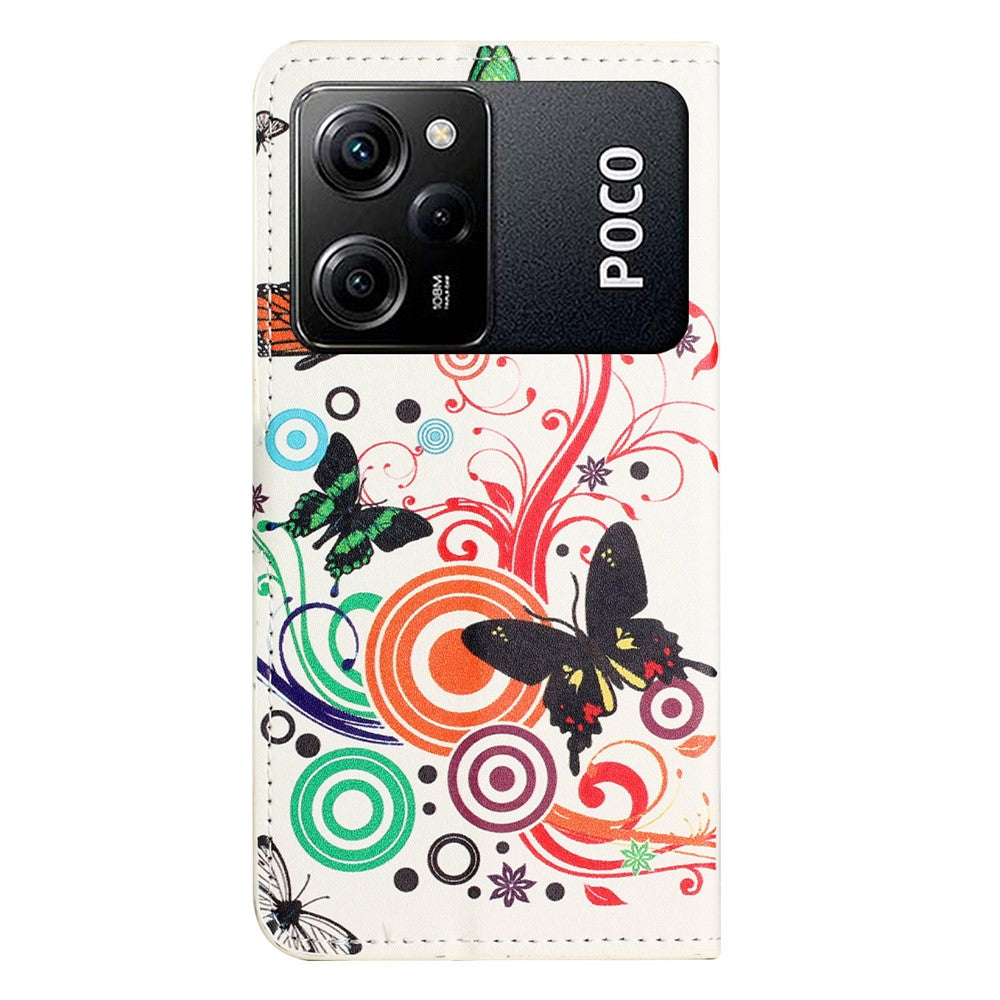 For Xiaomi Poco X5 Pro 5G / Redmi Note 12 Pro Speed 5G Phone Case PU Leather Pattern Printing Wallet Stand Cover