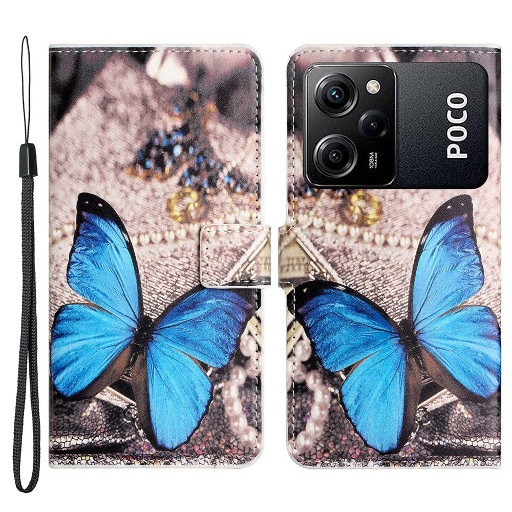 For Xiaomi Poco X5 Pro 5G / Redmi Note 12 Pro Speed 5G Phone Case PU Leather Pattern Printing Wallet Stand Cover