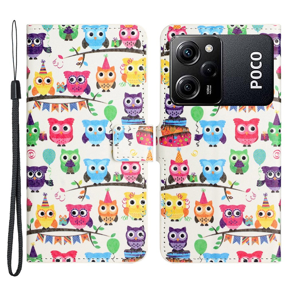 For Xiaomi Poco X5 Pro 5G / Redmi Note 12 Pro Speed 5G Phone Case PU Leather Pattern Printing Wallet Stand Cover