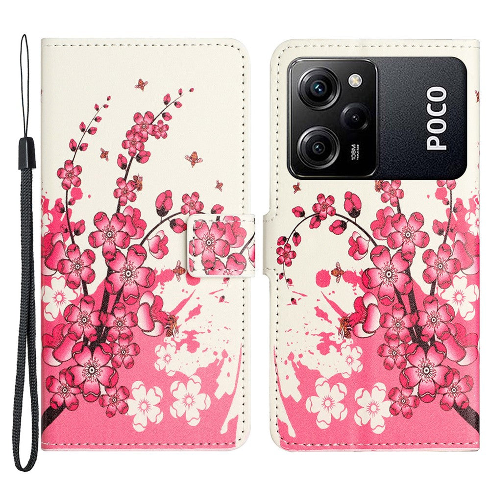 For Xiaomi Poco X5 Pro 5G / Redmi Note 12 Pro Speed 5G Phone Case PU Leather Pattern Printing Wallet Stand Cover