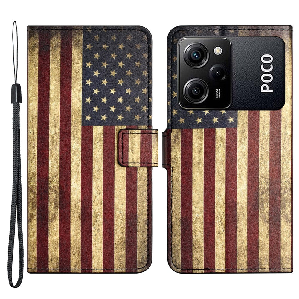 For Xiaomi Poco X5 Pro 5G / Redmi Note 12 Pro Speed 5G Phone Case PU Leather Pattern Printing Wallet Stand Cover