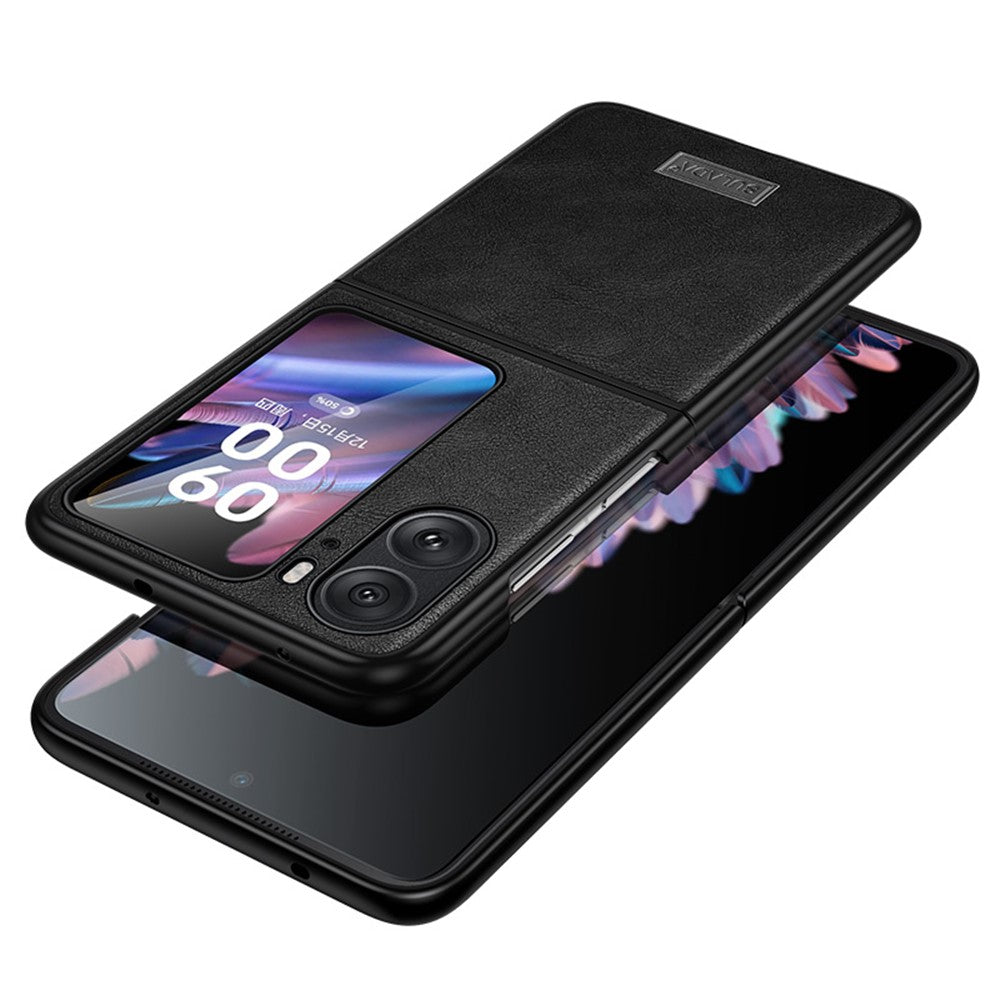 SULADA For Oppo Find N2 Flip 5G PU Leather Coated TPU + PC Anti-fall Phone Case Scratch-resistant Protective Cover