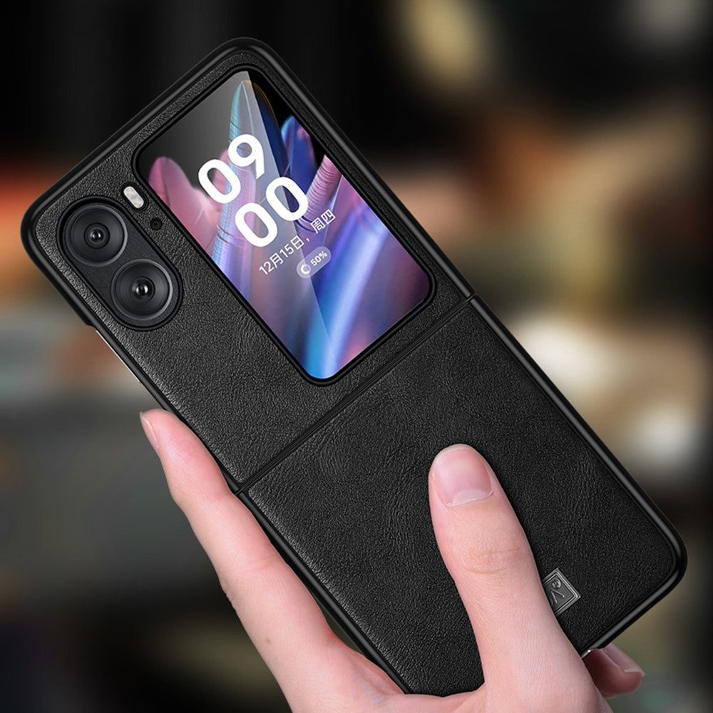 SULADA For Oppo Find N2 Flip 5G PU Leather Coated TPU + PC Anti-fall Phone Case Scratch-resistant Protective Cover