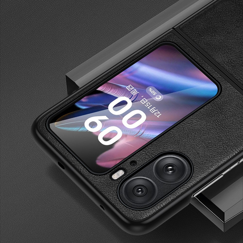 SULADA For Oppo Find N2 Flip 5G PU Leather Coated TPU + PC Anti-fall Phone Case Scratch-resistant Protective Cover