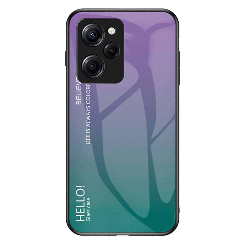For Xiaomi Poco X5 Pro 5G / Redmi Note 12 Pro Speed 5G Phone Case Tempered Glass Slim Case