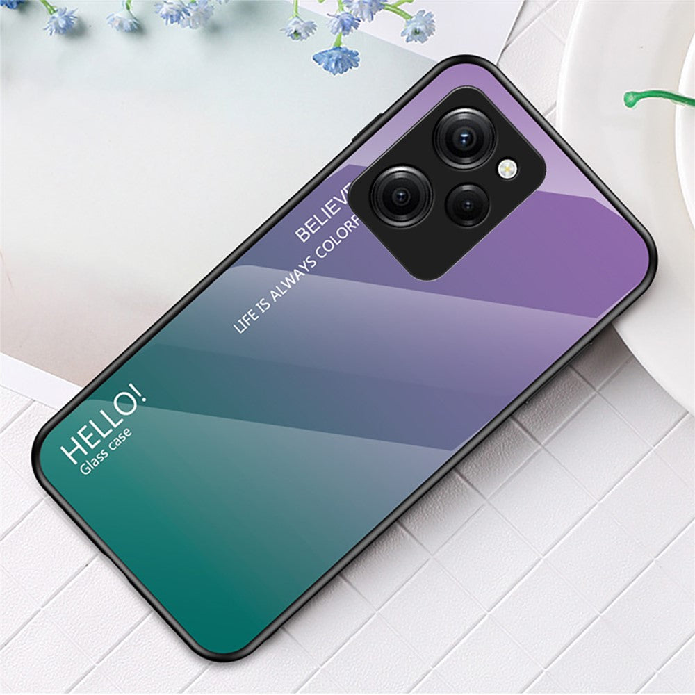 For Xiaomi Poco X5 Pro 5G / Redmi Note 12 Pro Speed 5G Phone Case Tempered Glass Slim Case