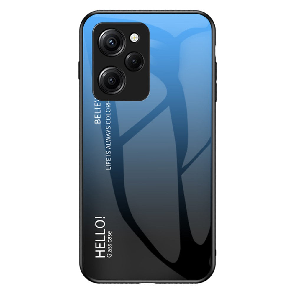 For Xiaomi Poco X5 Pro 5G / Redmi Note 12 Pro Speed 5G Phone Case Tempered Glass Slim Case
