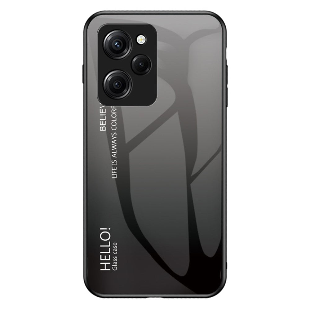 For Xiaomi Poco X5 Pro 5G / Redmi Note 12 Pro Speed 5G Phone Case Tempered Glass Slim Case