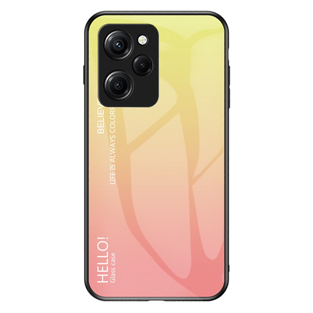 For Xiaomi Poco X5 Pro 5G / Redmi Note 12 Pro Speed 5G Phone Case Tempered Glass Slim Case