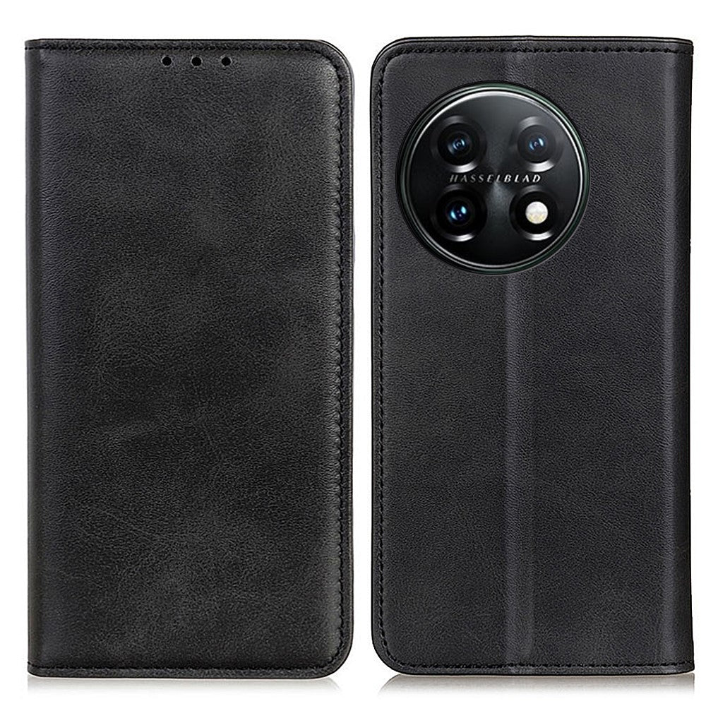 OnePlus 11 5G Magnetiskt Autostängande Mobilmobil Stativfodral Delat Läder Stoppsäkert Fodral Plånbok
