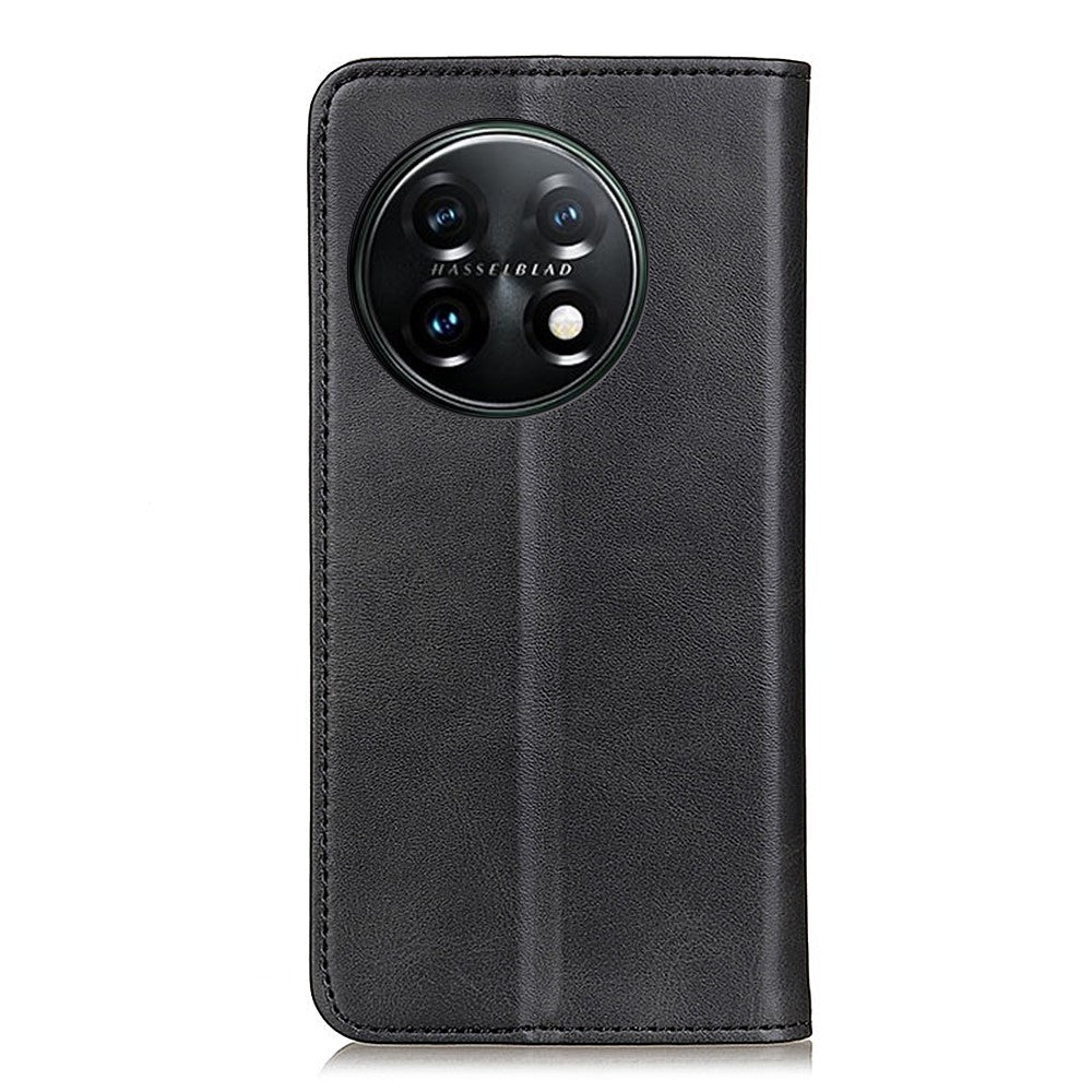 Til OnePlus 11 5G Magnetisk Auto-lukkende Mobiltelefon Stand Etui i Spaltlæder, Stødsikkert Cover og Pung