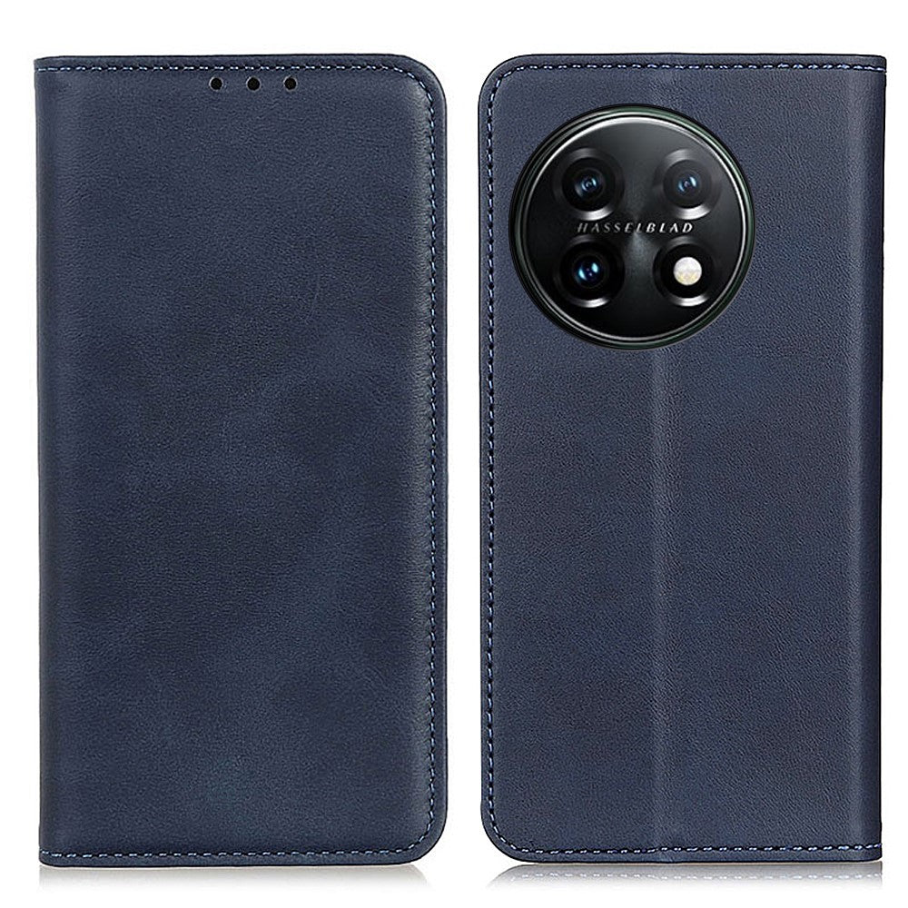 OnePlus 11 5G Magnetiskt Autostängande Mobilmobil Stativfodral Delat Läder Stoppsäkert Fodral Plånbok