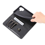 AZNS PU-lædertelefonetui til Samsung Galaxy A04e 4G / F04 4G / M04 4G, stander magnetisk flip-etui