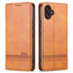 AZNS PU-lædertelefonetui til Samsung Galaxy A04e 4G / F04 4G / M04 4G, stander magnetisk flip-etui